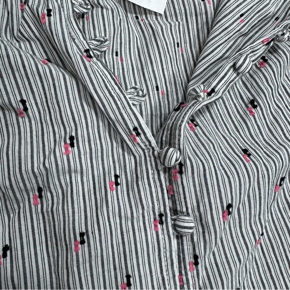 NWT Loft Floral Cotton Button Up Top - Picture 4 of 6